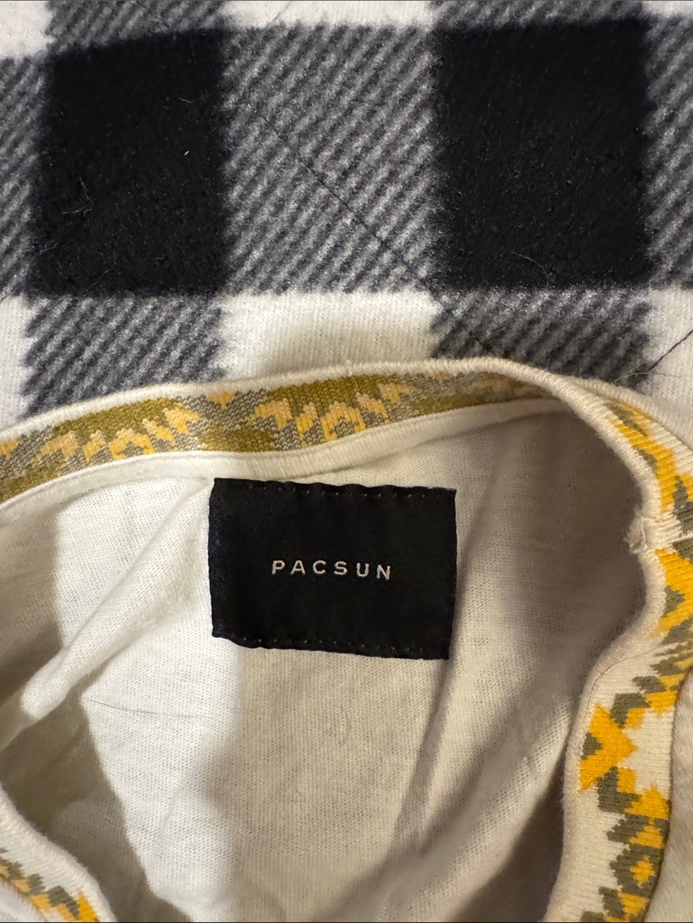 PacSun Cream 'BLISS' Long Sleeve Tee with Yellow Floral Trim - Picture 2 of 3